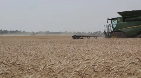John Deere Combine Ground View  Video stock 65029171