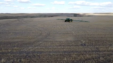 John Deere spraying field 2 Stock Footage 131904252