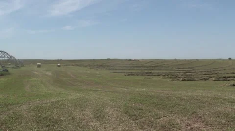 John Deere Tractor Bailing Far Zoom In Stock Footage 40452223