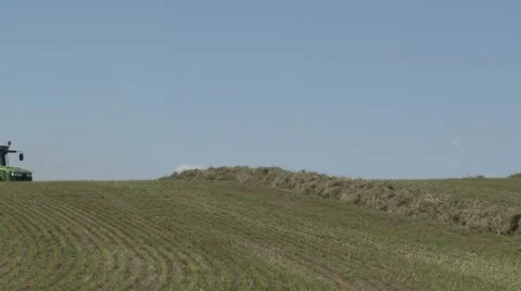 John Deere Tractor Bailing Pan Right Stock Footage 40459001