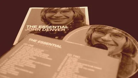 JOHN DENVER compilation CD. Well-known folk rock musician, with many hits Stock Photos