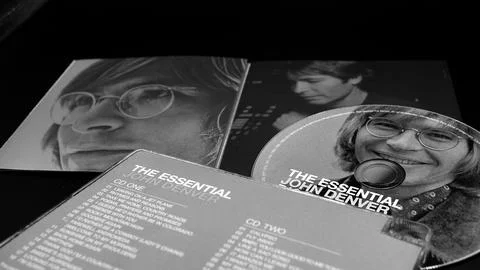 JOHN DENVER compilation CD. Well-known folk rock musician, with many hits Stock Photos