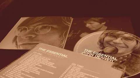 JOHN DENVER compilation CD. Well-known folk rock musician, with many hits Stock Photos