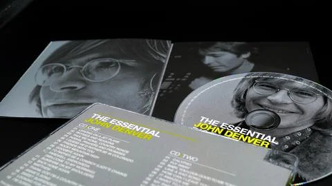 JOHN DENVER compilation CD. Well-known folk rock musician, with many hits Stock Photos