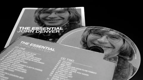 JOHN DENVER compilation CD. Well-known folk rock musician, with many hits Stock Photos