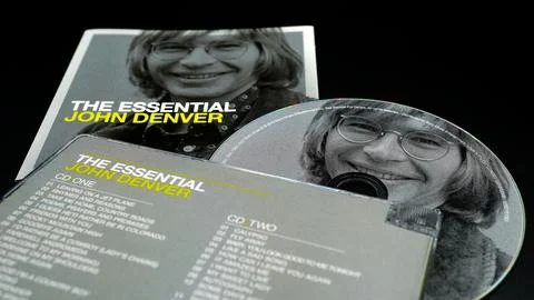 JOHN DENVER compilation CD. Well-known folk rock musician, with many hits Stock Photos