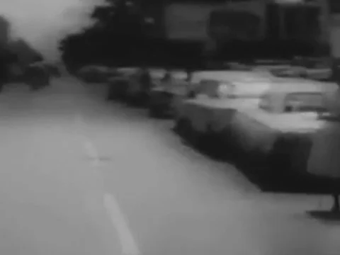 John Fitzgerald Kennedy visiting workers in factory Stock Footage 123796695