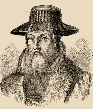John Foxe, 1516-1587. English Author Of Foxe's Book Of Martyrs Stock Photos