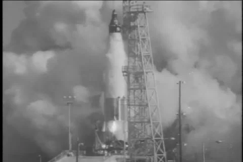 John Glenn Orbits Earth - Scott Carpenter - Walter Marty Schirra Jr Astronauts Stock Footage 168893658