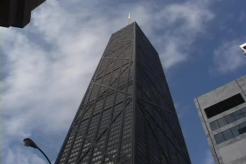 John Hancock Chicago Cloud Timelapse Stock Footage 783659