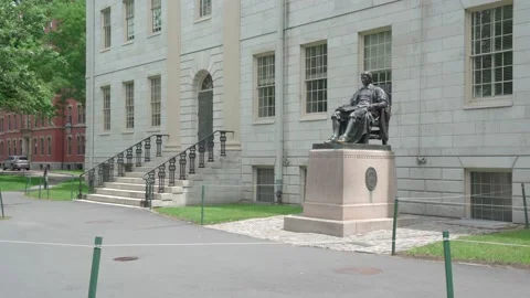 John Harvard Statue Stock Footage 134839673