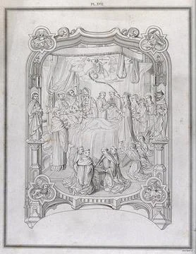 John Islip, Abbot of Westminster. Etching by J. Basire, 1808. Stock Illustration