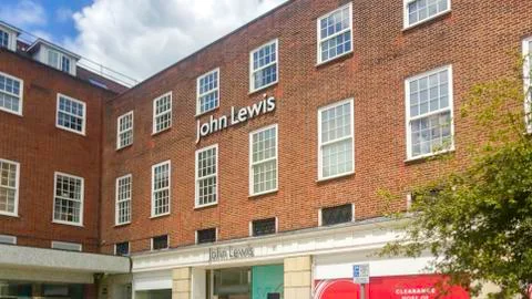 John Lewis  rear store elevation in welwyn garden city town center Stock Photos