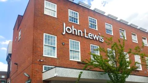 John Lewis store side elevation in welwyn garden city town center Stock Photos