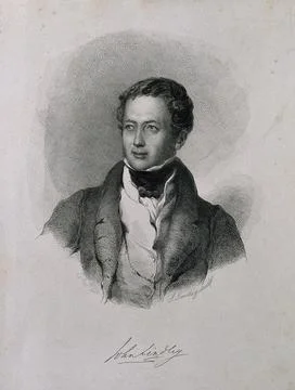 John Lindley. Etching by S. Lindley after C. Fox. Stock Illustration