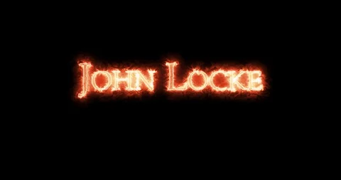 John Locke written with fire. Loop Stock Footage 128871262
