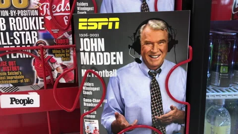 John Madden, ESPN Magazine Tribute To John Madden. Stock Footage