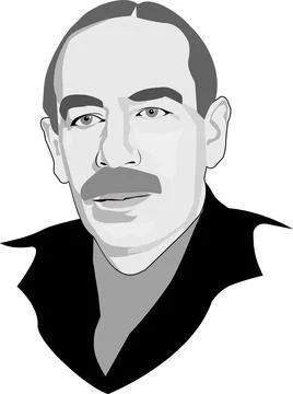 John Maynard Keynes Portrait Vector Illustration Stock Illustration