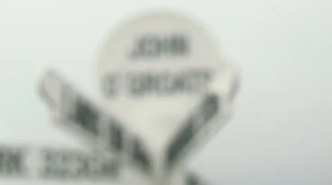 John o'grotes sign close up Stock Footage 38075282