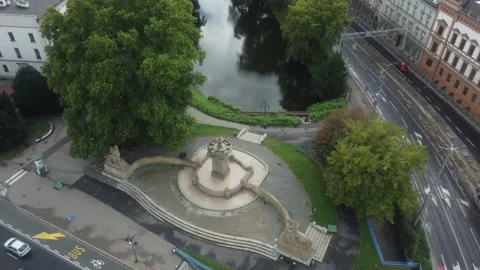John Paul II Square, Wrocław, Poland, 4k clip Stock Footage 211111849
