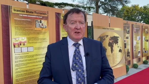 John Perry, John Perry former Irland Minister of State comments on Iran Video stock 309790129