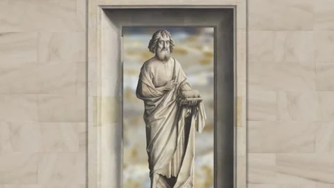 John Pointing to Jesus the Lamb Stock Footage 138596371