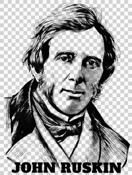 John Ruskin Ilustração Stock