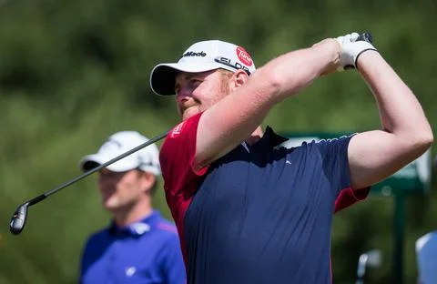 John Singleton Plays Out Of The Rough On The First Day's Play Of The Open Golf C Stock Photos
