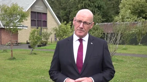 John Swinney comments as former SNP Westminster deputy leader Mhairi Black quit Stock Footage 313735694