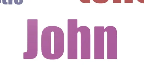 John Tag Cloud Animated Isolated Video stock 107241004