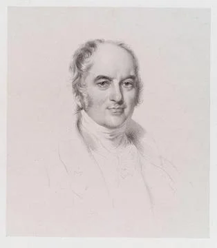 John Taylor, mining engineer and geologist. Lithograph after T. Lawrence. 库存插图