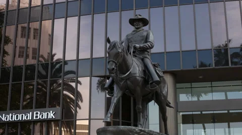 John Wayne Statue Vídeo Stock 49569202