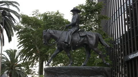 John Wayne Statue Vídeo Stock 49570309