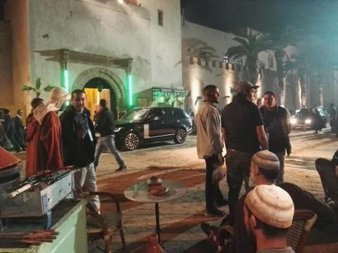 John Wick 3 behind the scene. 스톡 사진
