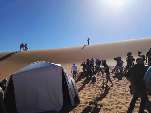 John Wick 3 behind the scene. 스톡 사진