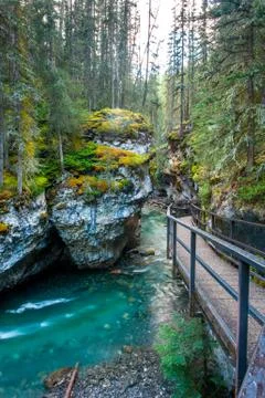 Johnston canyon Stockfoto's