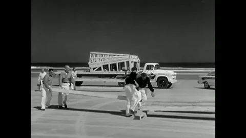Joie Chitwood demonstrates the durability and balance of the 1956 Chevrolet Stock Footage