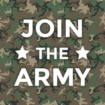 Join the army, camouflage pattern Stock Illustration