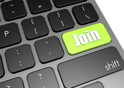 Join with black keyboard Illustrazione stock