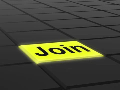 Join button shows subscribing membership or registration Illustrazione stock