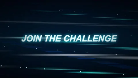Join The Challenge Text Animation - Dynamic Motion Graphics Background Stock Footage 346660277