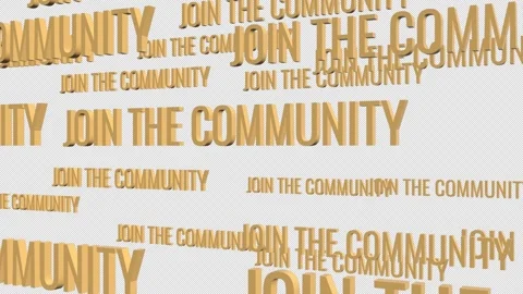 JOIN THE COMMUNITY Text Animation. Stock Footage 315886285