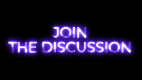 Join the Discussion  Neon Text Animation Stock Footage 320391422