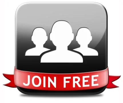 Join free button Stock Illustration