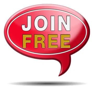 Join free text balloon Stock Illustration
