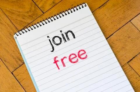 Join free text concept Stock Photos
