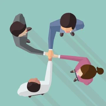 Join hands teamwork Stock Illustration