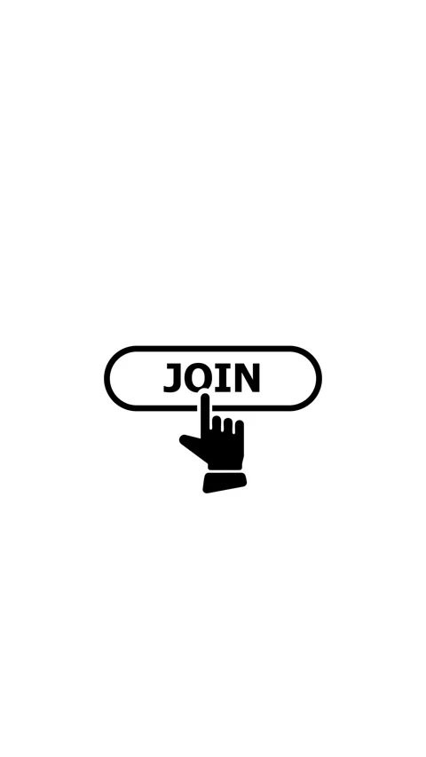 Join icon. Digital hand cursor clicking "Join" button animation. Finger cur.. Video stock 323805336