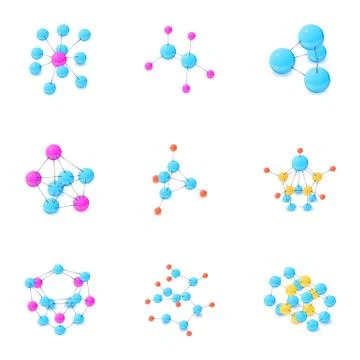 Join icons set, isometric style Stock Illustration