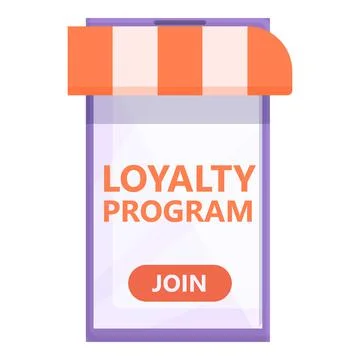 Join loyalty program icon cartoon vector. Customer card イラスト素材